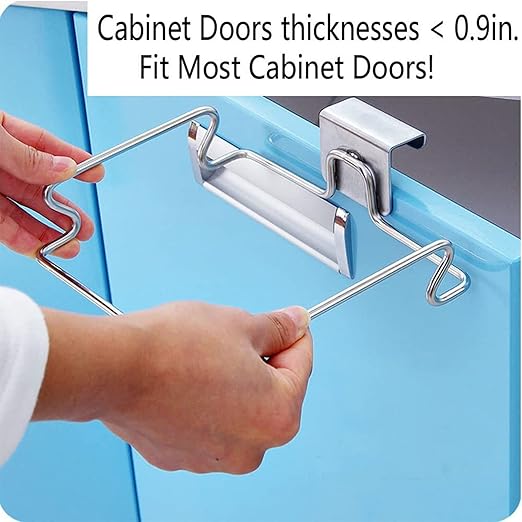 2 Pcs Large Stainless Steel Trash Bag Holder