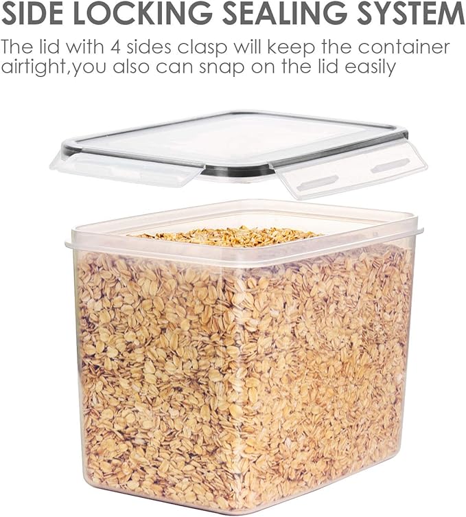 Vtopmart Food Storage Containers 3.3 quart / 3.6L, 4 Pieces BPA Free Plastic