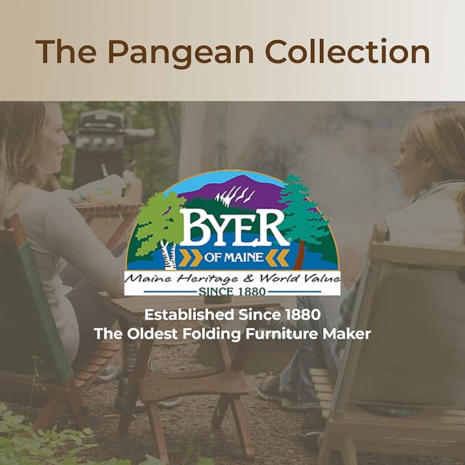 BYER OF MAINE Pangean Lounger Chair – Portable, Lightweight, Foldable Wood and