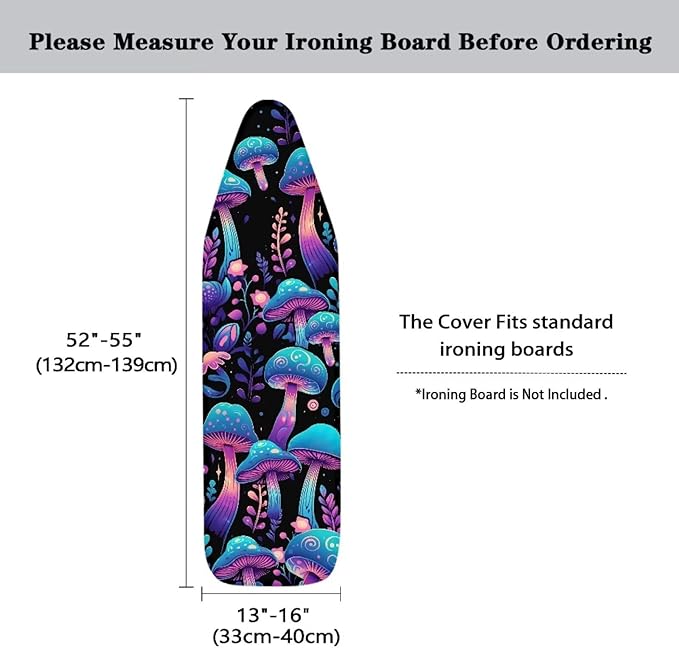 GLENLCWE Blue Mushroom Ironing Board Cover