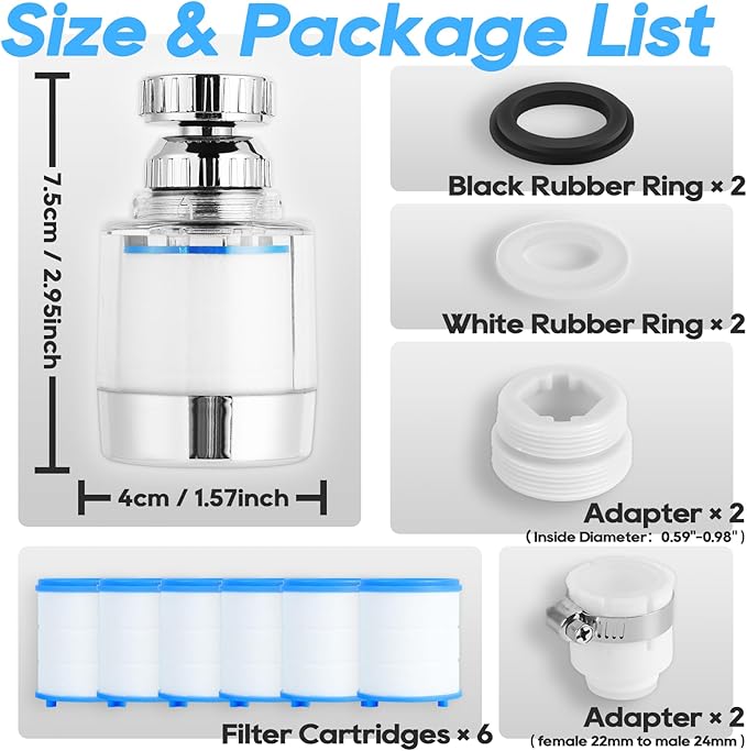 Rotating Faucet Extender Sink Aerator, Sink Filter Water Faucet, 360 ° Faucet