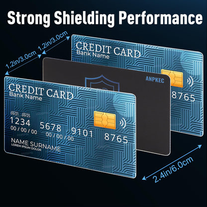 ANPKEC RFID Blocking Card (5 Pack), Slim RFID & NFC Blocker for Men & Women - 1 Card Protects Entire Wallet/Purse, Contactless Debit/Credit Card & Passport Protector
