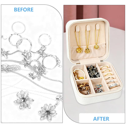 Yukriko 8 Pcs Bridesmaid Proposal Jewelry Gifts Boxes, Mini Travel Jewelry Case Poratble Earring Organizer for Women Bridesmaids Wedding Gifts
