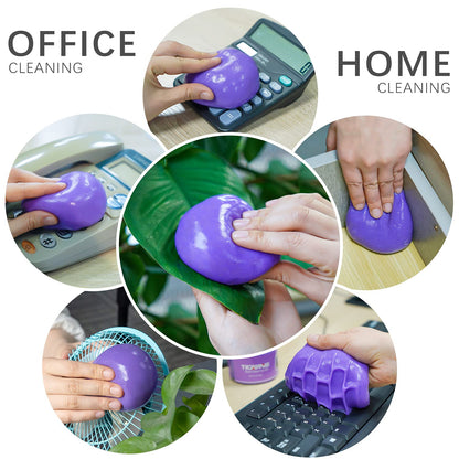 TICARVE Cleaning Gel for Car Detailing Car Vent Cleaner Cleaning Putty Gel Auto Car Interior Cleaner Dust Cleaning Mud for Cars and Keyboard Cleaner Cleaning Slime Purple