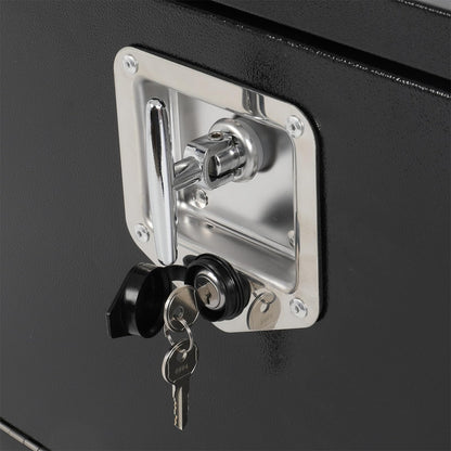 SCITOO 30" Iron Truck Bed Tool Box,Heavy Duty Crossover Storage for Most Full Size Pickups,Lockable Weatherproof Chest,Fits 30" WX14 DX14 H Truck Beds,Easy Access to Load and Unload