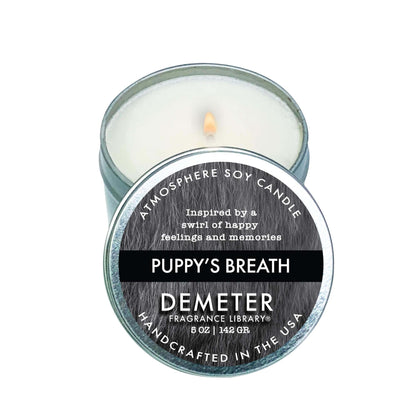 DEMETER Puppy's Breath Soy Candle, Scented Candles with Unique Fragrance, Perfect for Aromatherapy and Home Decor, Cute Candles for Travel and More