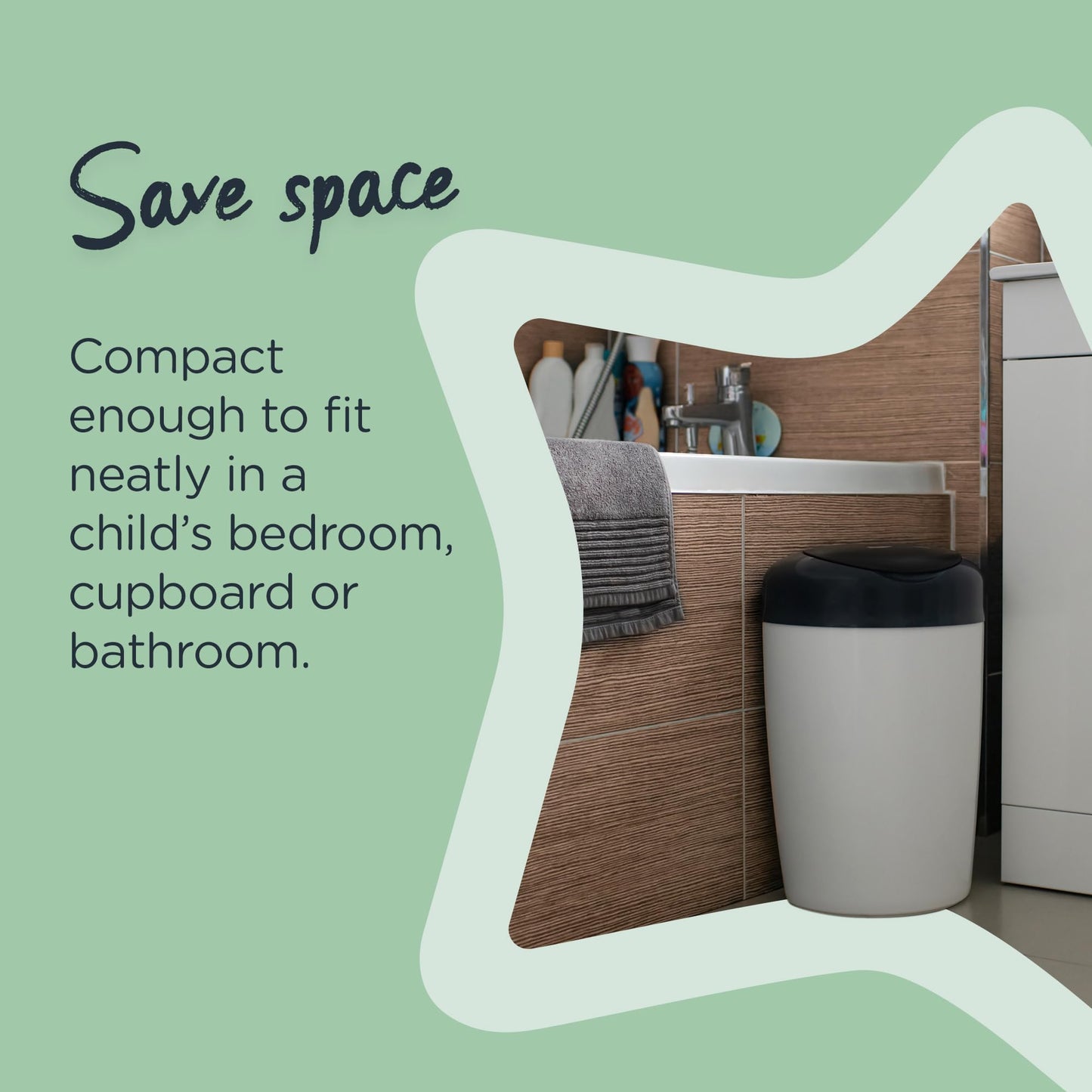 Tommee Tippee Simplee Sangenic Refill Cassettes Pack of 6 Refill Cassettes, Only Suitable for Use in Simplee Sangenic Nappy Bins, Odour and Germ Protection, 100% Recycled Chassis