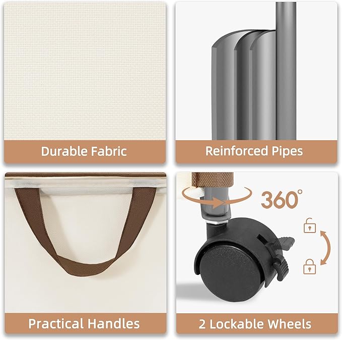 STORAGE MANIAC Rolling Laundry Hamper