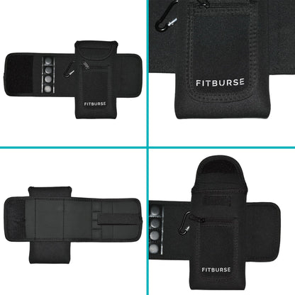 Fitburse Magnetic Water Bottle Holder for Cell Phones, Keys, Wallets and More! Gym, Fitness Indoor/Outdoor Activities