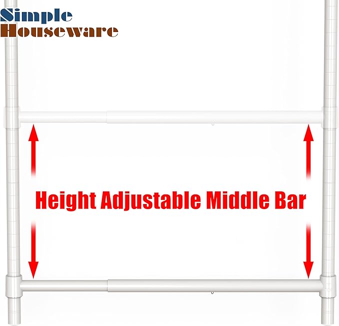 Simple Houseware Adjustable Closet Hanging Rod