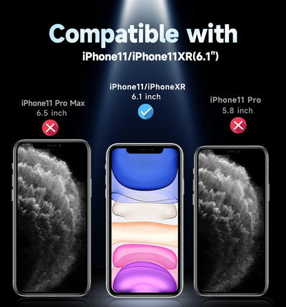 MAGIC JOHN 2 Pack for iPhone 11/iPhone XR 6.1 inch Privacy Glass Screen Protector, Auto Dust-Elimination Installation, Bubble Free, HD Clear, Easy Installation