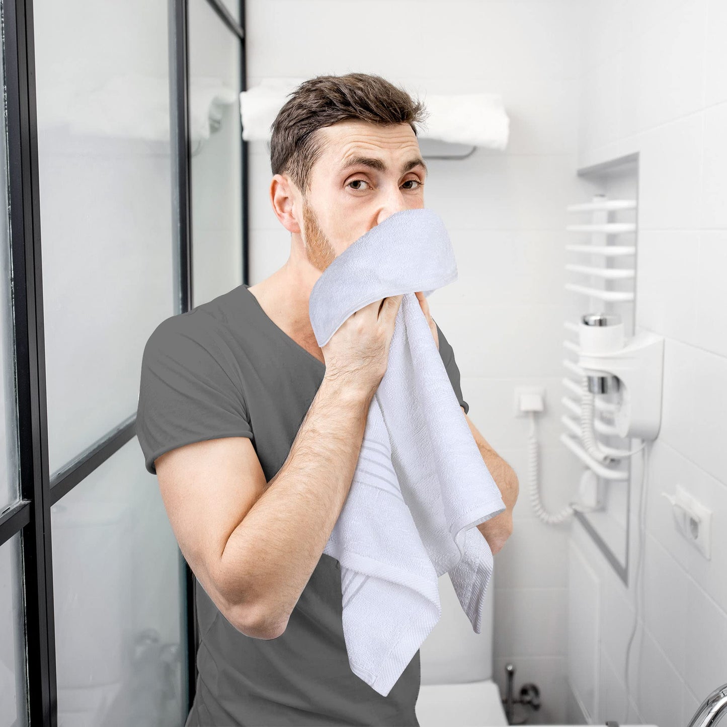 Utopia Towels - Premium Hand Towels - 100% Combed Ring Spun Cotton, Ultra Soft and Highly Absorbent, Exrta Large Thick Hand towels 41 x 71 cm, Hotel & Spa Quality Hand Towels (6-Pack) (White)