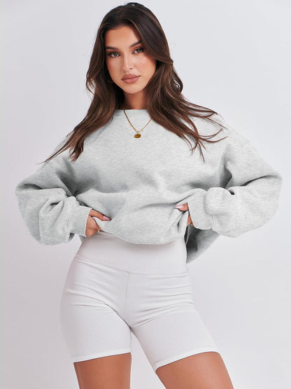 ANRABESS Womens Sweatshirts Crewneck Fleece Oversized Pullover Sweaters Fall Winter Cute Tops Teen Girls Preppy Clothes 2025