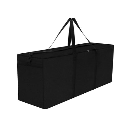Dokon Garden Furniture Cushion Storage Bag Waterproof Christmas Tree Storage Bag Anti-UV Heavy Duty Oxford Fabric Outdoor Cushion Bags with Durable Handle and Zipper (175x55x75cm) - Black