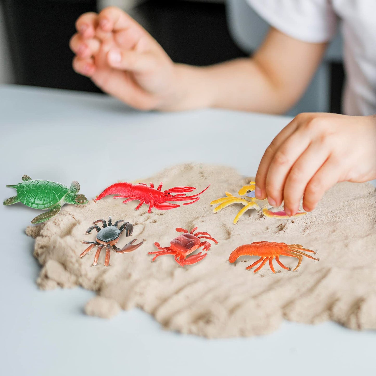 Nabance Mini Sea Animal Toys Set - 38PCS Realistic Animal Sea Life Figures - Educational & Bath Toys for Child