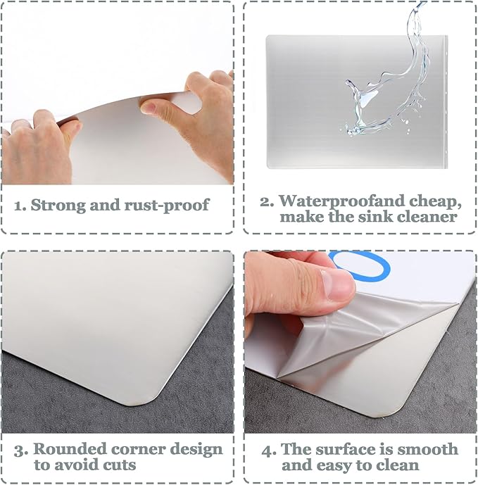 2 Pcs Stainless Steel Side Splash Guard