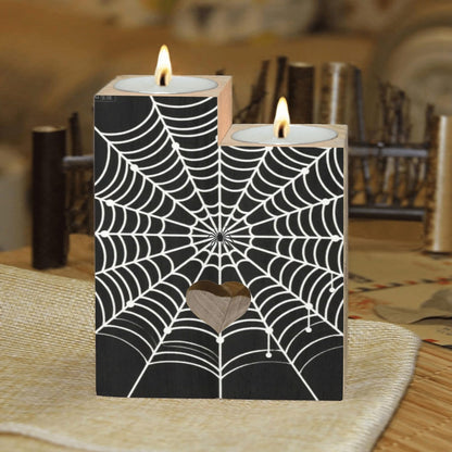 pnyoin Animal White Net Candle Holders Gift for Women Wooden Heart Candlestick Personalized Christmas Birthday Graduation Friendship Gifts Home Wedding Dinning Party Decorative