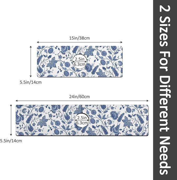 15" X 5.5" Kitchen Sink Splash Guard Faucet Mat Floral Super Absorbent Fast
