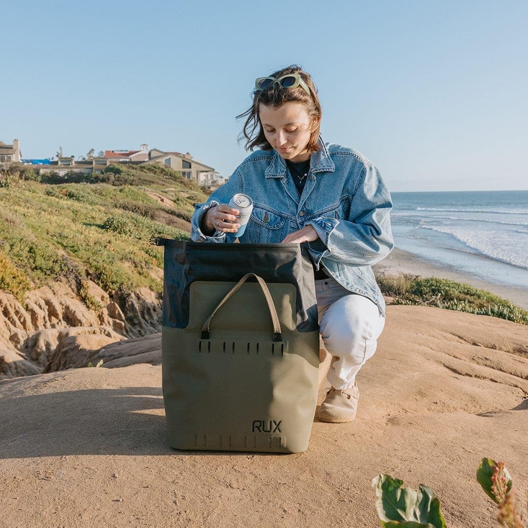 RUX 25L Soft Cooler Bag (Green) - Adventure-Ready Modular Cooler - Waterproof, Lightweight, Highly Functional Cooler Bag, and Perfect for Overlanding, Camping, and Van Life