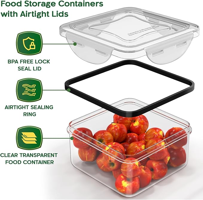 44 Pcs Food Storage Containers