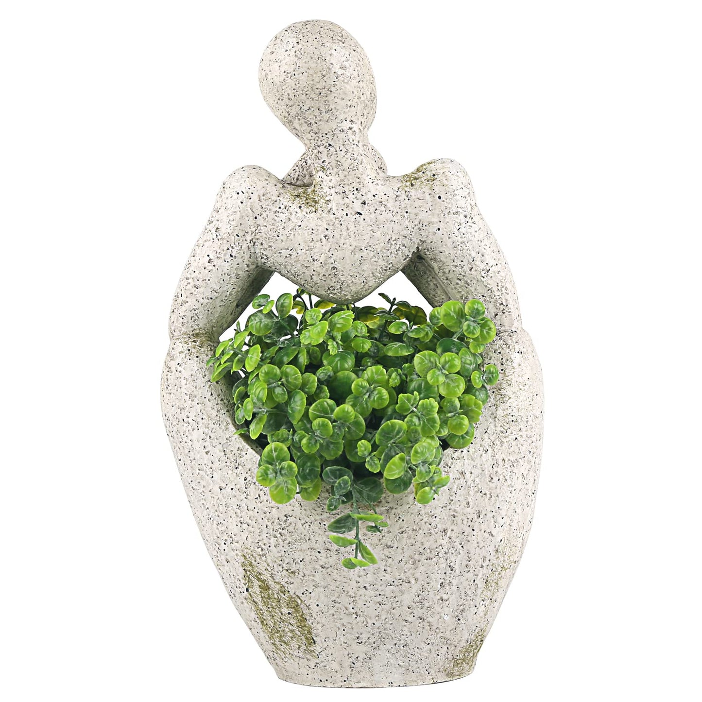 Aclema Large Planters for Outdoor Indoor Plants Head Face Planter Pot Unique Succulent Planters Flower Vase with Drainage Hole Thinker