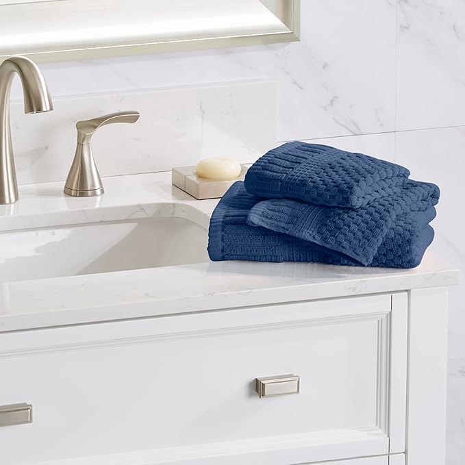 NY Loft 100% Cotton Hand Towels| 6 Pack Hand Towel Set | Absorbent & Quick-Dry
