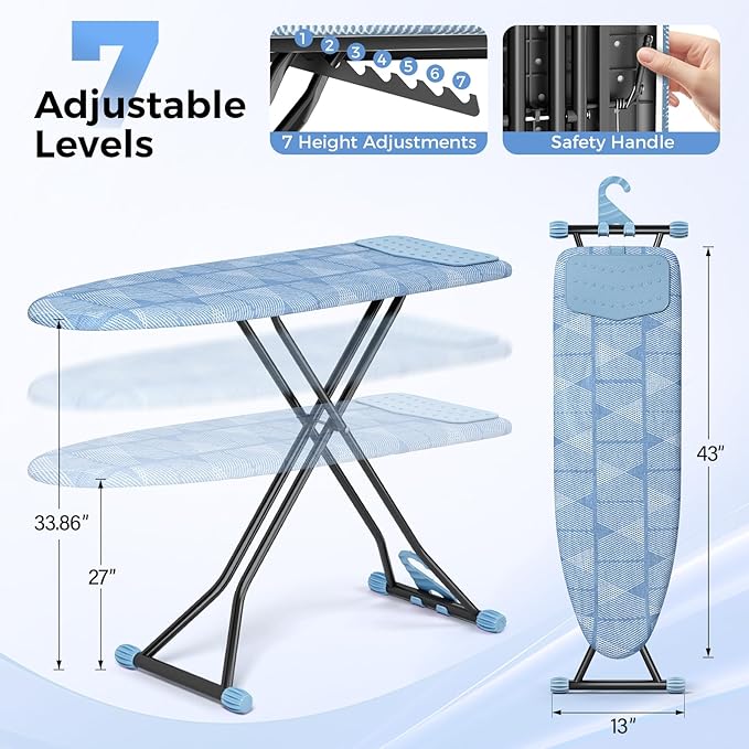 KINGBOARD Ironing Board, Compact Iron Board