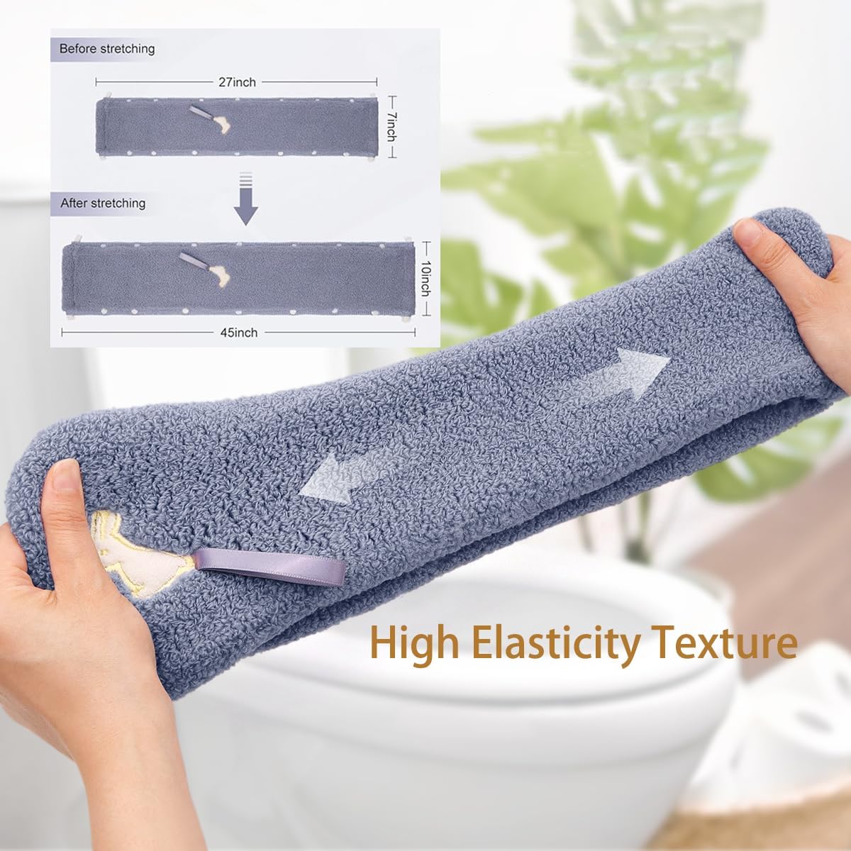 Toilet Seat Cover-3 Pieces Toilet Seat Warmer Covers with Snap-Button Fastening,Stretchable Fits for All Shape Toilet Seats,Easy Installation Washable and Reusable