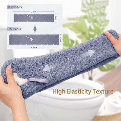 Toilet Seat Cover-3 Pieces Toilet Seat Warmer Covers with Snap-Button Fastening,Stretchable Fits for All Shape Toilet Seats,Easy Installation Washable and Reusable