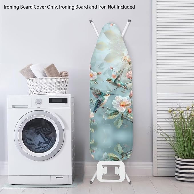 Hummingbird Design Ironing Board Cover and Pad Elastic Edge