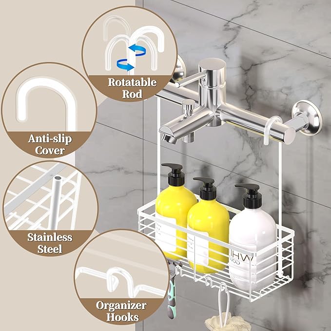 DELLAN Hanging Shower Caddy, Shower Rack Hanging