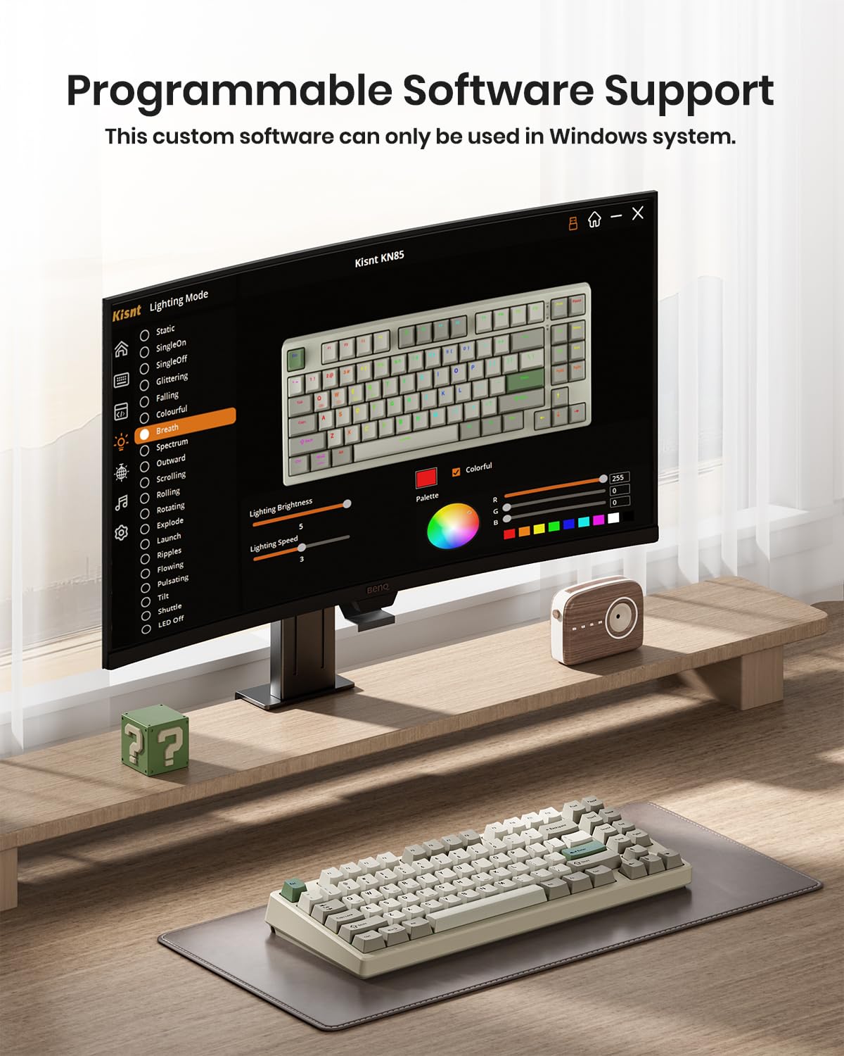 Wireless Mechanical Keyboard,Gasket Mounted with Creamy Sound,Bluetooth/2.4GHz/USB-C,Custom Hot Swappable,RGB Backlit,75% Compact Layout for Gaming/Typing/Win/Mac/PC (Retro Beige,Linear Switch)