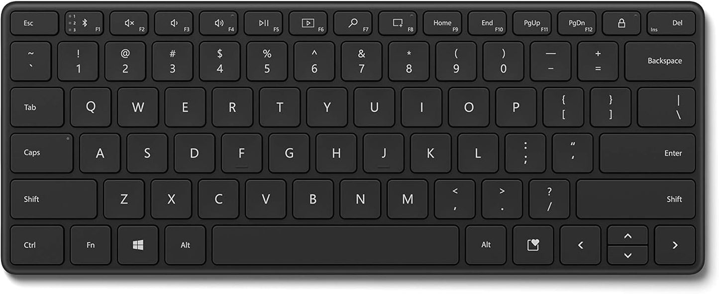 Microsoft Designer Compact Keyboard - Matte Black. Standalone Wireless Bluetooth Keyboard. Compatible with Bluetooth Enabled PCs/Mac