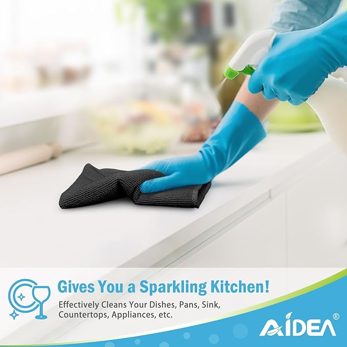 AIDEA Microfiber Cleaning Cloth-12PK, Soft Microfiber Towels