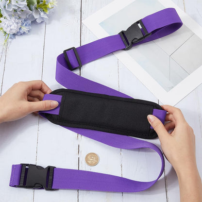 GORGECRAFT Scooter Straps Adjustable Carrying Strap with Non-Slip Shoulder Pad Blue Violet Beach Chair Replacement Universal Carry Strap Yoga Mat Sling Holder for Camping and Outdoor Backpack