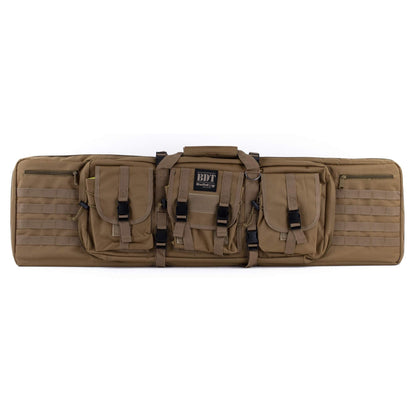 Bulldog Cases 43 Inch Double Long Storage Bag, Padded Carry Case with Multiple Compartments, Tan