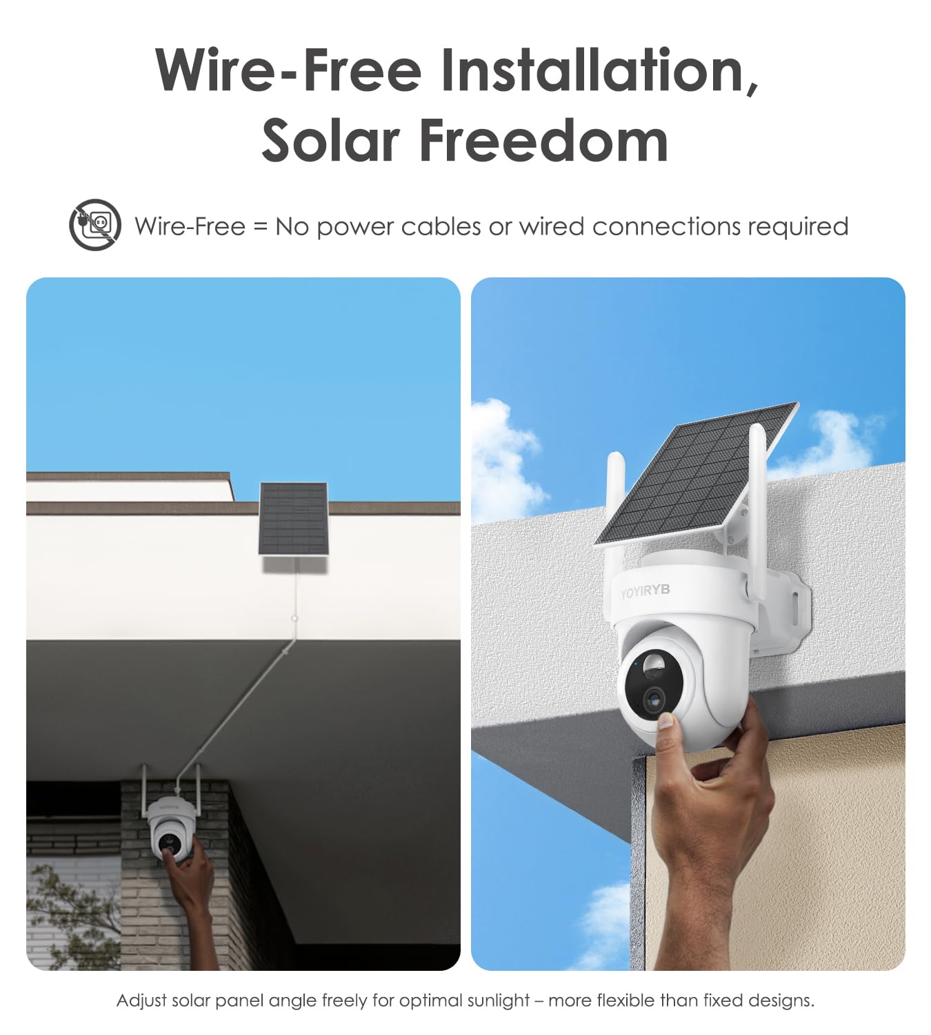 4K Security Cameras Wireless Outdoor, No Subscription, Works in -14°F Cold [2026 NEW] Solar-Powered Home Security Camera System with 360° Auto Tracking, Color Night Vision, 5G & 2.4G WiFi, Easy Setup