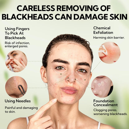 LANBENA 2.0 Blackhead Remover, Nose Plants Pore Strips Deep Cleansing Peel off Mask with Salicylic Acid, Amazonian White Clay, 60Pcs Nose Strips Black Heads Remover from Face