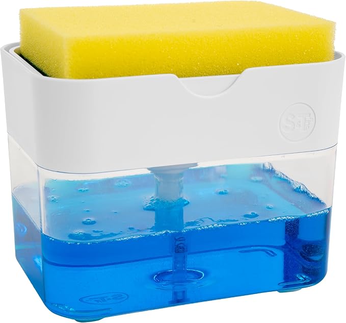 S&T INC. Dish Soap Dispenser and Sponge Holder