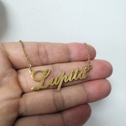 A168A Amya Custom Name Necklace Customized Personalized Plated Name Necklace for Mother Daughter Christmas New Year Gold