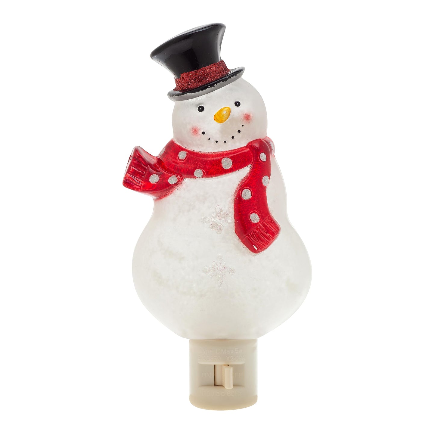 Creative Hobbies Friendly Snowman Holiday Decor Night Light - Includes 5W C7 and Rotational Socket with On/Off Switch