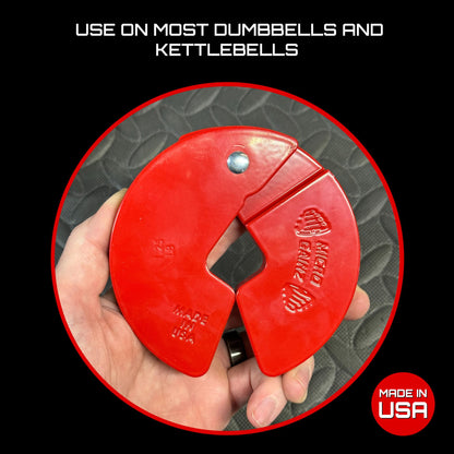 Micro Gainz Dumbbell Fractional 1.25lb Weight Plate, Ideal for Micro Loading, (Choose Color) 4 Piece Fractional Weight Plates, Designed for Dumbbell Training, Made In USA (Red)