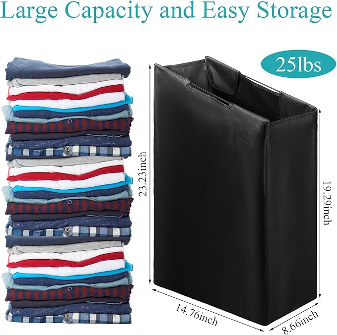 3 Pcs Black Hypotenuse Laundry Sorter Replacement Bags Hamper Cart Removable