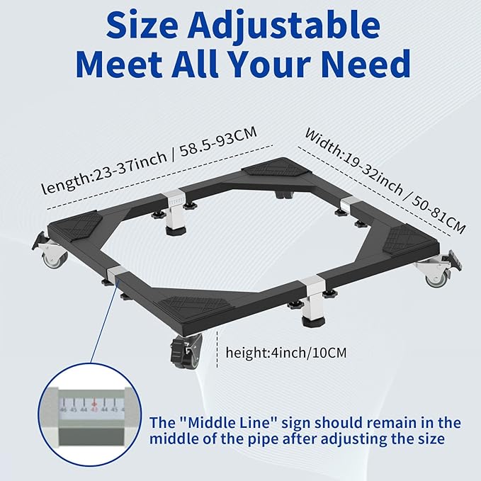 Heavy Duty All Steel Fridge Stand Mobile Base