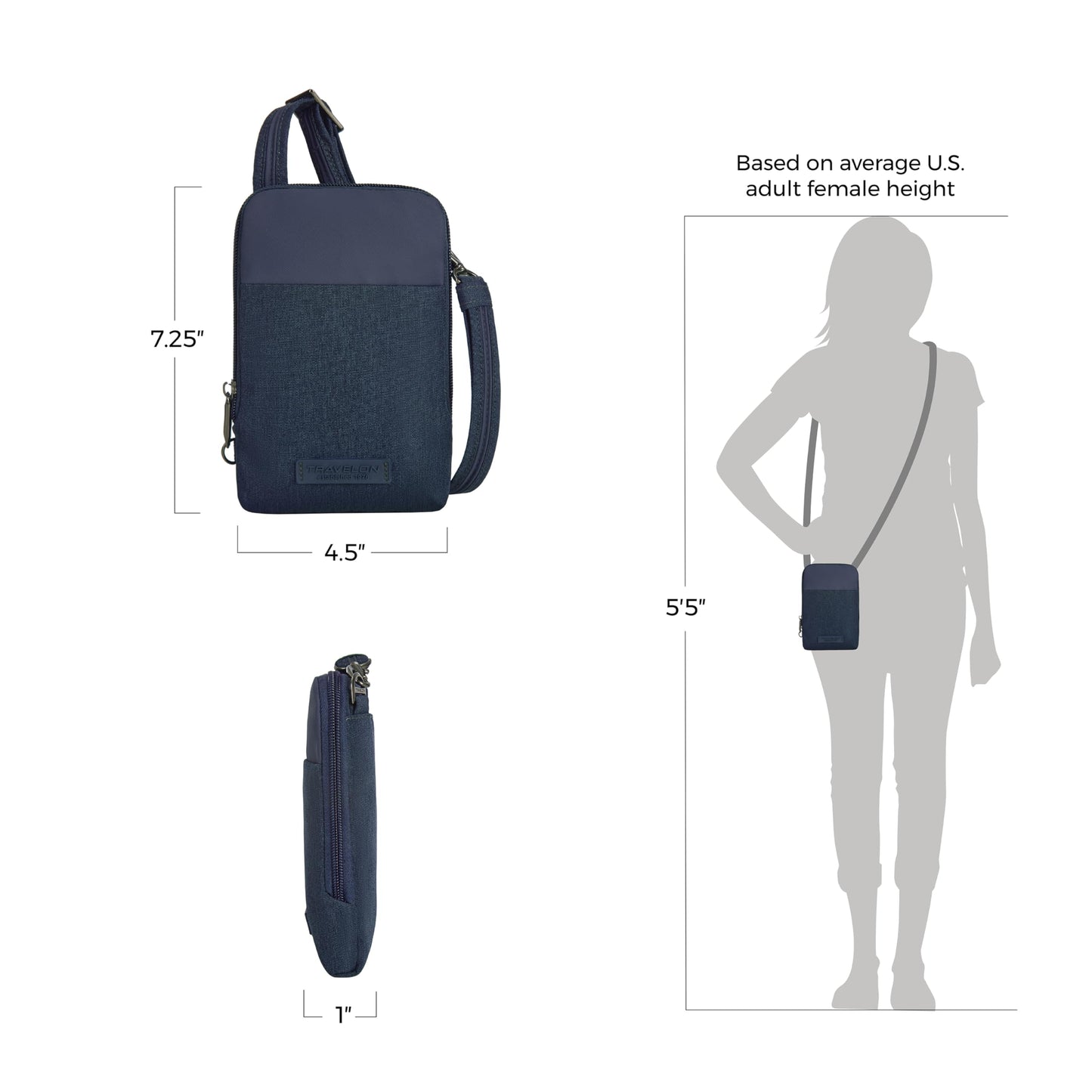 Travelon Anti-Theft Metro Stadium Mini Crossbody
