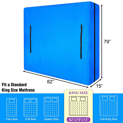 MorTime Mattress Bags for Moving and Storage, Zippered Mattress Storage Bag with 8 Strong Carrying Handles, Reusable Mattress Protector Cover Moving Supplies (King)