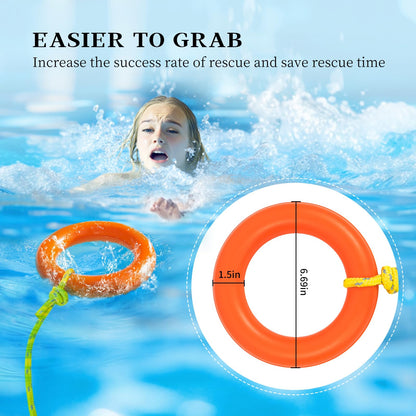 AOLEBA Water Rescue Throw Bag with 8MM Reflective Rope, 1900lbs Tensile Strength Emergency Safety Gear for Boating, Kayaking, Rafting, Floating Throw Bag Throwable Device with Quick Deployment Design