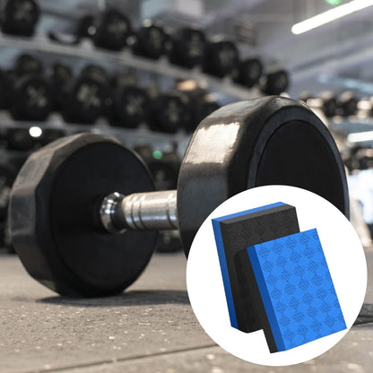 Colaxi Weightlifting Crash Pads for Floor Protection, Deadlift Mat, Weightlifting Crash Mats, Nonslip & Shock Absorbing Silencer Drop Pads for Fitness/Training/Yoga, Black Blue 50x33x4cm