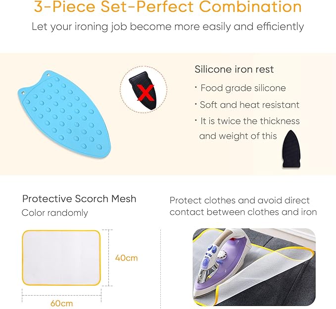 Upgraded Thick Ironing Mat, Travel Ironing Blanket Ironing Pad, Portable