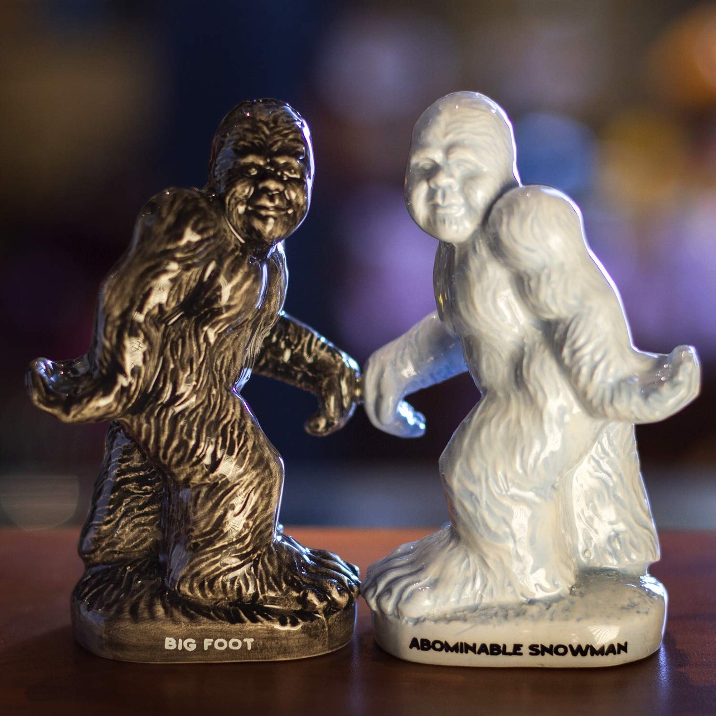 Pacific Giftware Big Foot Ceramic Salt and Pepper Shakers Set Funny Sasquatch Mythical Creature Tabletop Kitchen Accessory Hand-Painted Novelty Collectible Gift 5"H